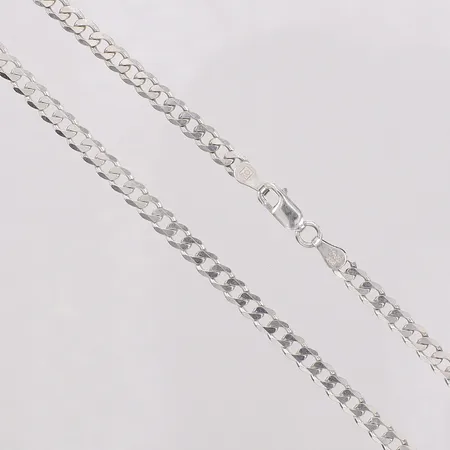 Kedja Pansar längd ca 50,5cm, bredd 4mm. 925/1000 silver  Vikt: 10,9 g