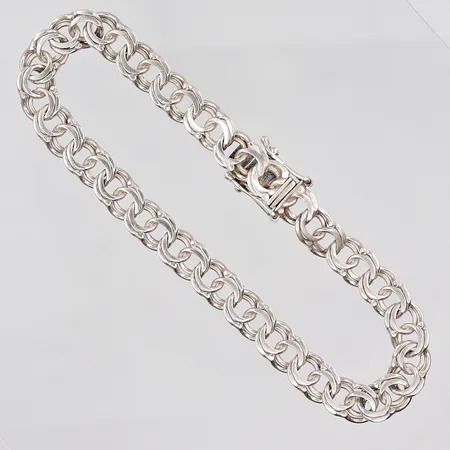 Armband Bismarck längd 19cm bredd 6,8mm GHA silver 925/1000 Vikt: 10,5 g