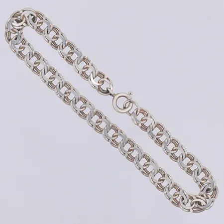 Armband Bismarck längd 18,5cm bredd 6mm NSE Guldvaru Aktiebolag, silver 925/1000 Vikt: 7,6 g