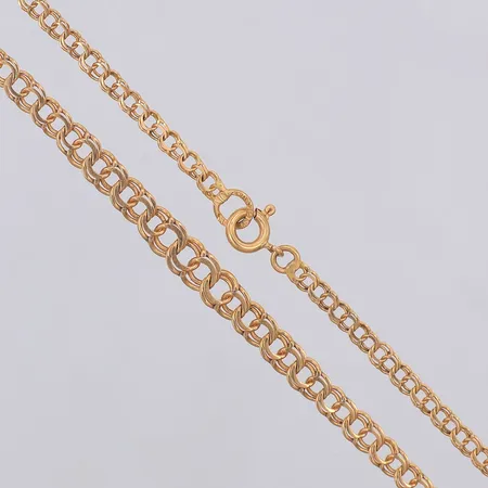 Collier Bismarck doserad längd 43,5cm bredd 3,2-5,5mm, kattfot 18K Vikt: 7,2 g
