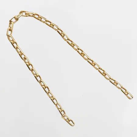 Del av kedja längd 16,5cm, bredd 3mm, inget lås, 18K Vikt: 6,9 g