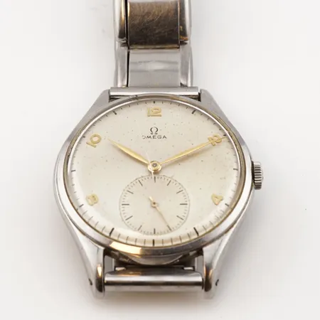 Herrur Omega, manuell, 37mm, spricka glas
