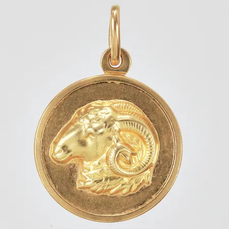 Hänge vädur längd: ca 2,5cm Ø18mm 18K Vikt: 2,1 g