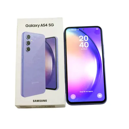 Mobil Samsung A54 5G, originalkartong, manual, ej laddare, fint skick,