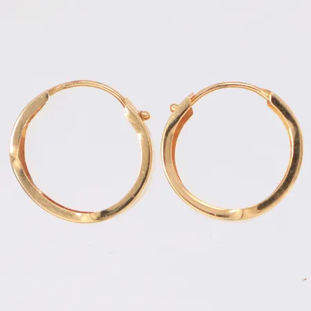 Örhängen creoler, Ø 14,7mm, bucklor, 18K Vikt: 1 g