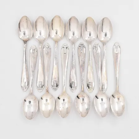 12 Kaffeskedar modell Vasa längd 12cm silver 830/1000 Vikt: 175,1 g