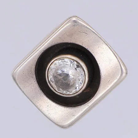 Ring design Karl Erik Palmberg bergkristall stl:14¾ bredd 20mm, Alton 1969, silver 830/1000 Vikt: 8,3 g