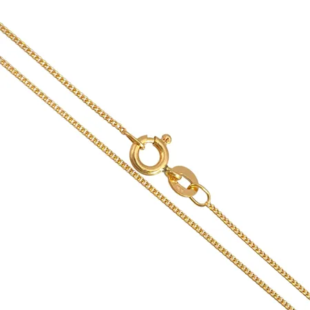 Halskedja Pansar i 18K guld, svensk kontrollstämpel, längd 36,0 cm, bredd 0,8 mm, fint skick Vikt: 1,3 g