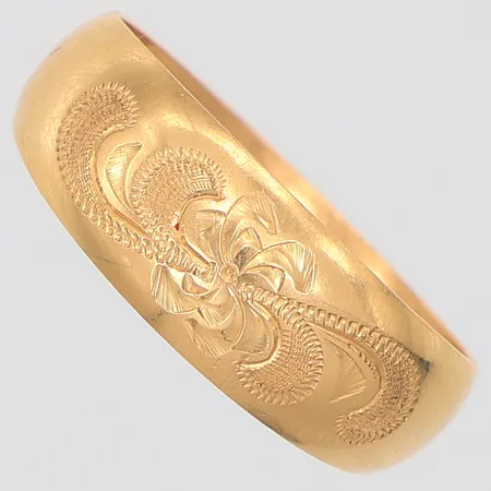 Ring mönstrad stl:18½ Svedboms 1998, 18K Vikt: 1,6 g