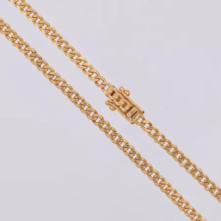 Kedja Pansar längd 47cm bredd 3mm Jo-Ans Guld AB 1983, 18K Vikt: 15,1 g