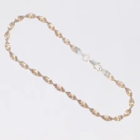 Armband längd 19cm, bredd 3,3mm, GHA, silver 925/1000 Vikt: 3,2 g