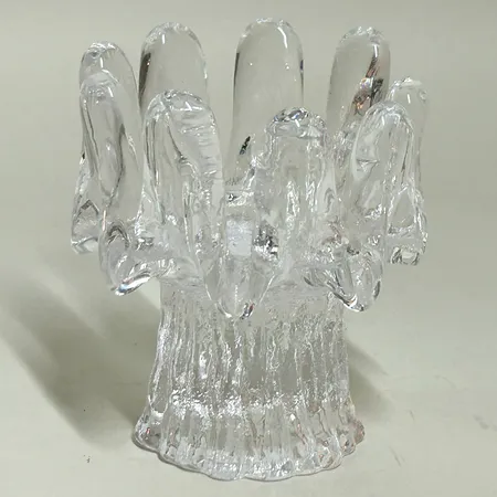 Ljuslykta / ljusstake Sunflower Göran Wärff Kosta Boda höjd ca 11cm ca Ø9mm, kristallglas Skickas med paket.