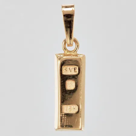 Hänge guldtacka längd: ca 1,9cm bredd: ca 5mm 18K  Vikt: 1,3 g