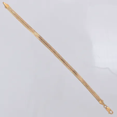 Armband Rävsvans längd 18cm bredd 5mm, Italien, något skevt, 18K Vikt: 4,9 g