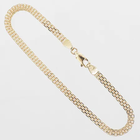 Armband längd 19cm, bredd 3mm, 18K Vikt: 3,4 g