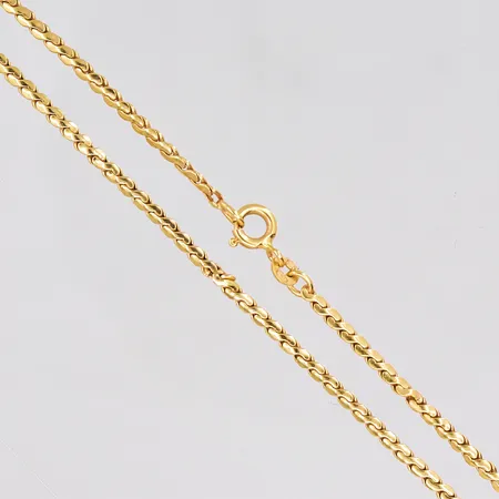 Kedja defekt klämd länk längd 51cm bredd 2,4mm 18K Vikt: 6,9 g