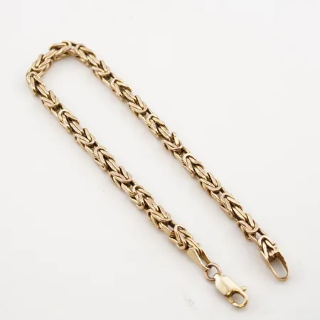 Armband, kejsar, 18cm, bredd 4mm, 14k Vikt: 5,6 g