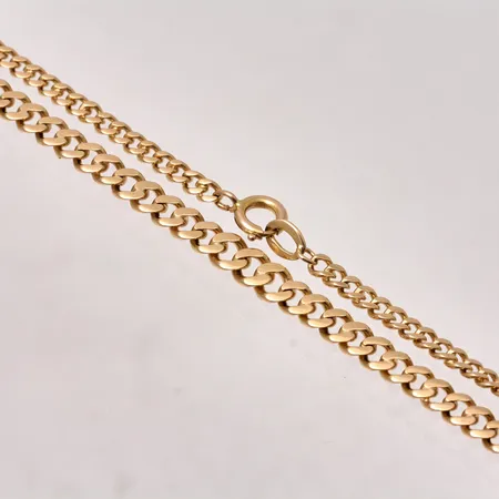 Kedja docerad Pansar i 18K guld, längd ca 46cm, bredd ca 3x4mm, 10,45g. 