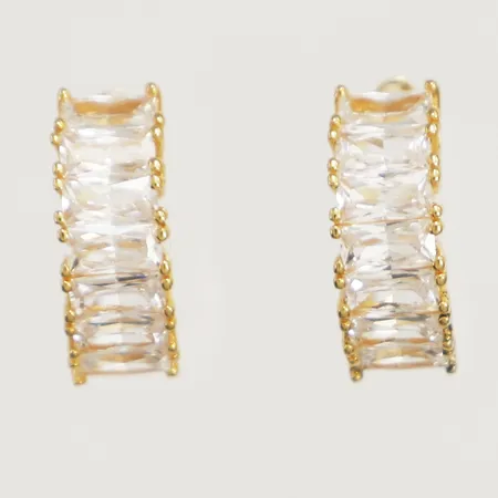 Ett par örhängen Thomas Sabo med cubic zirconia, Ø17mm bredd 6,1mm förgyllt silver 925/1000 silver  Vikt: 4,9 g