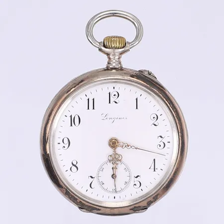 Fickur Longines Grand Prix Ø38mm, boettnr: 1113337 sekundvisare graverad baksida silver 800/1000