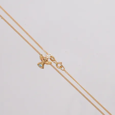 Kedja Pansar 47cm bredd 1,20mm med hänge 18k   Vikt: 3,1 g