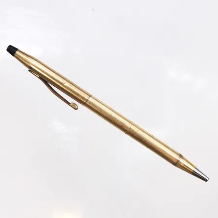 Penna Cross, made in Ireland, rolled in gold, 13cm, bläck, manual, Bruksslitage, bruttovikt 17,7g, 14K.
