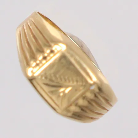 Klackring defekt skena stl:19, 14k Vikt: 2,5 g