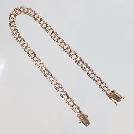 Armband Bismarck 18,5cm bredd 5mm visst slitage 18K Vikt: 7,6 g
