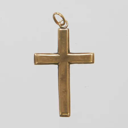 Hänge, kors, 25x14mm, bucklor, gravyr, 14K Vikt: 0,4g Vikt: 0,4 g