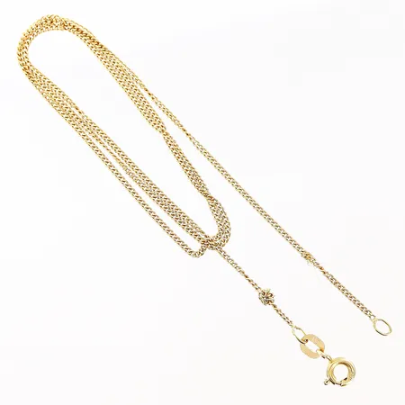 Kedja Pansar Guldfynd längd 41cm, bredd 1mm, intrasslat hår, 18K Vikt: 2,3 g