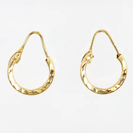 Ett par örhängen 15x10mm 18K Vikt: 0,9 g