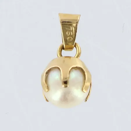 Hänge med odlad pärla ca 13mm, 18K Vikt: 0,7 g