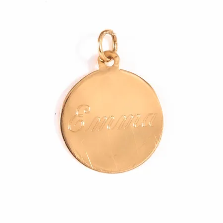 Hänge rodell Ø16mm med gravyr Emma, 18K 1,0g.
