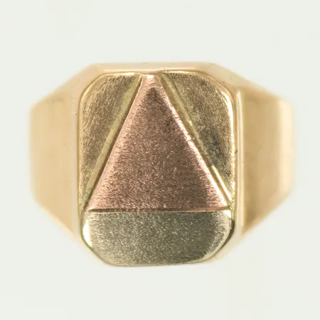 Klackring trefärgad stl 19¼ bredd 4-15mm, 18K 8,5g Vikt: 8,5 g