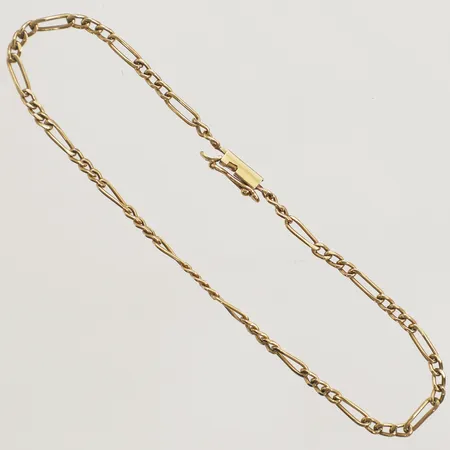 Armband Figaro 19cm bredd 2,2mm 18K Vikt: 3 g