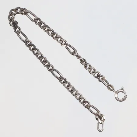Armband Figaro 18cm bredd 4mm silver 835/1000 Vikt: 6,8 g