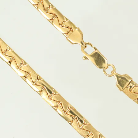 Halsband längd 42cm bredd 6mm, Guldfynd, 18K 19,7g
