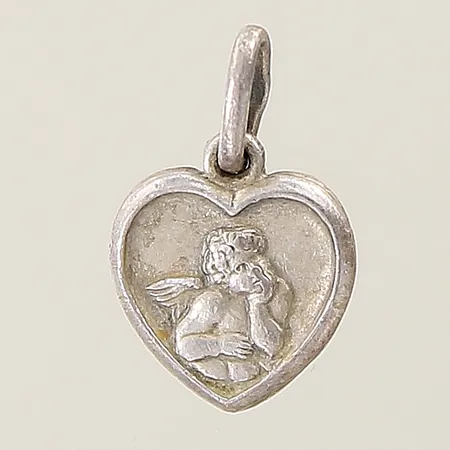 Hänge hjärta 15x10mm gravyr silver 925/1000 Vikt: 1 g