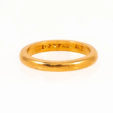 Ring slät stl:17½ bredd 3mm, gravyr, 23K 6,0g. 