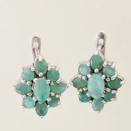 Örhängen med aventuriner 15x13mm silver 925/1000