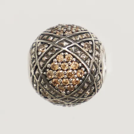 Hänge/Bead gula stenar Thomas Sabo, Ø11mm silver 925/1000 Vikt: 3 g