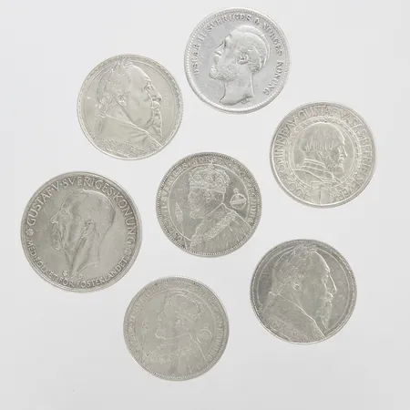 Diverse mynt, 800-900/1000 silver Vikt: 114,6g Vikt: 114,6 g