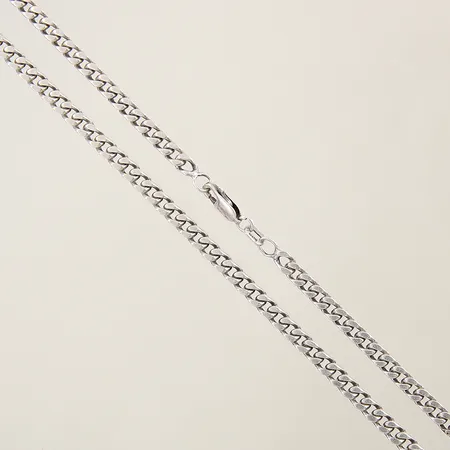 Kedja Pansar längd 48cm bredd 3,3mm, bindögla något öppen silver 835/1000 Vikt: 16,3 g
