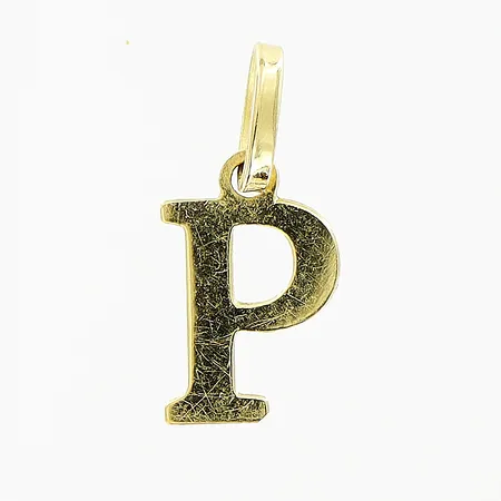 Hänge 12x5mm bokstaven P, 18K Vikt: 0,1 g