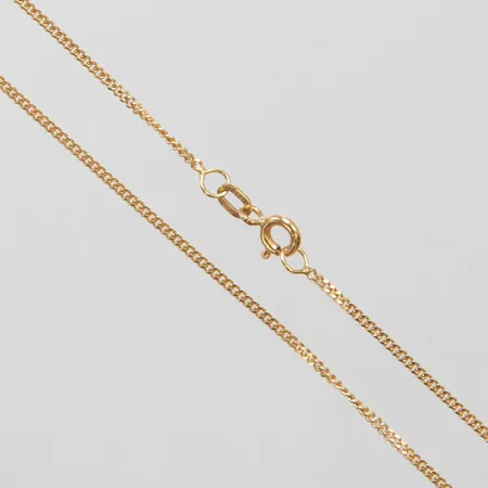 Kedja Pansar längd 50cm, bredd 1mm, GHA, skev, 18K Vikt: 3,9 g