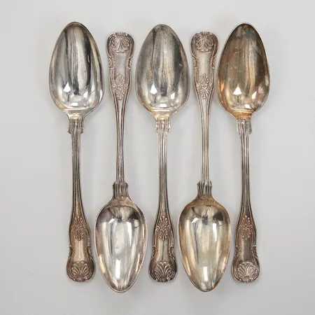Matskedar 5st längd 17,5cm silver 830/1000 Vikt: 165,3 g