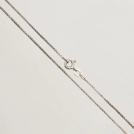 Kedja Venezia 40cm bredd 1mm vitguld 18K Vikt: 3 g