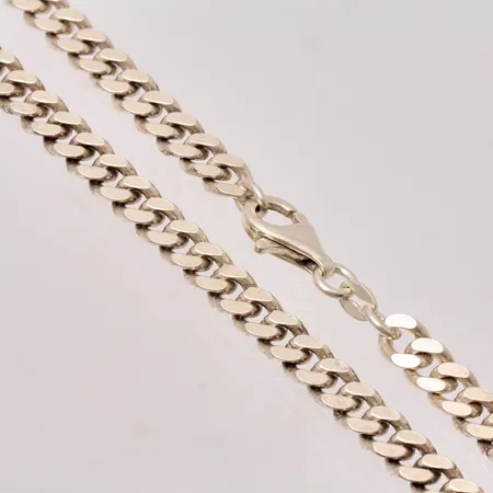 Kedja 48,5cm Pansar bredd 5,6mm, Guldfynd, silver 925/1000, 35,12g.