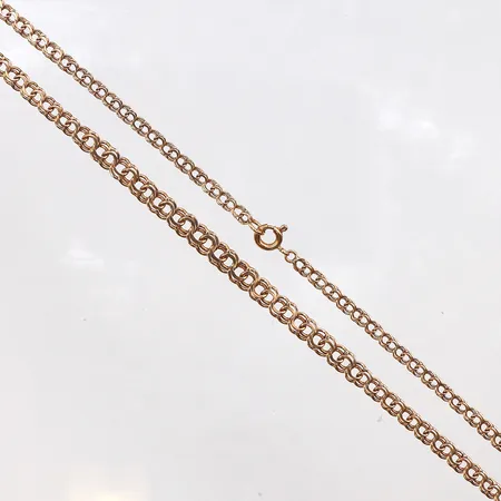 Collier Bismarck, längd ca 48,5cm, bredd 3-5,3mm, 18K. Vikt: 10,5 g