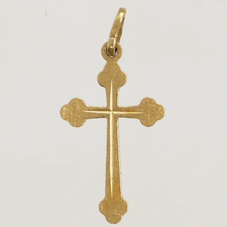 Hänge Kors längd: ca 2,4cm bredd: ca 4-12mm, 18K Vikt: 0,8 g